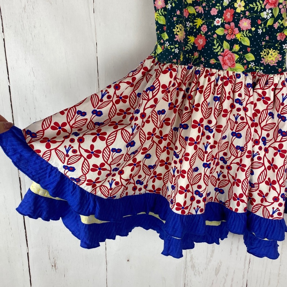 Matilda Jane Ferris Wheel green red girls dress 6 - Picture 5 of 7